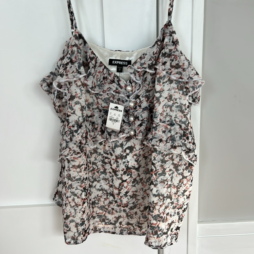 NWT express floral spaghetti strap top